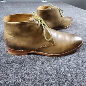 Cole Haan Men's Size 10 Leather Cambridge Chukka Boots Lace Up Green